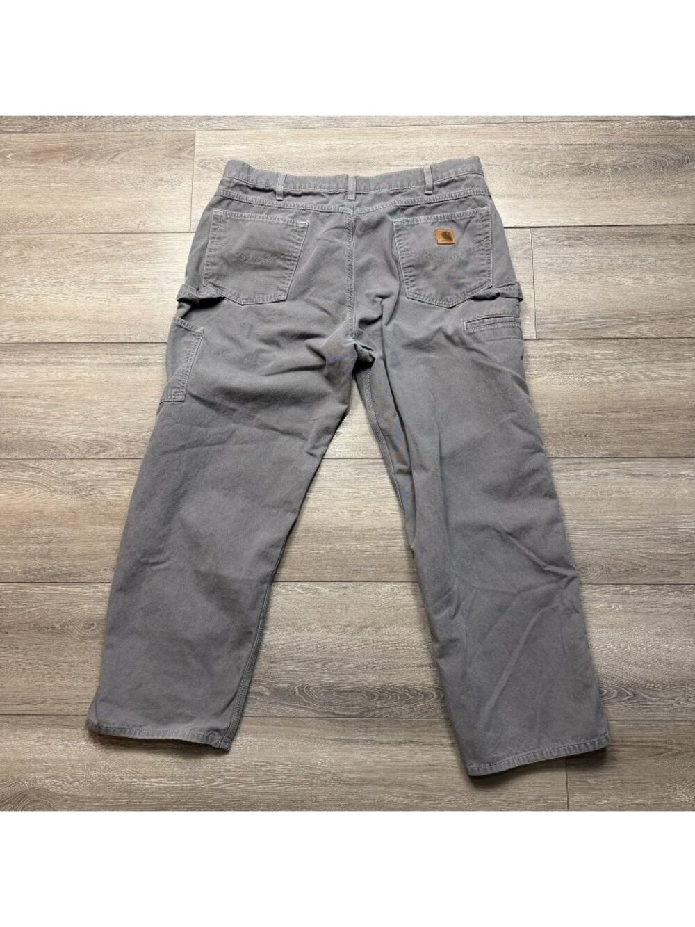 Carhartt B159 Mens Size 38 X 30 Gray Loose Fit Carpenter Pants